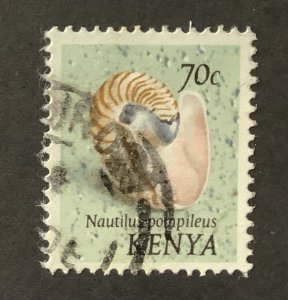 Kenya 1971  Scott  44 used - 70c, Sea Shells