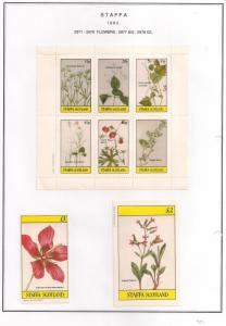 SCOTLAND - STAFFA - 1982 - Flowers #53 - Perf 6v. Souvenir, De Luxe Sheets - MLH