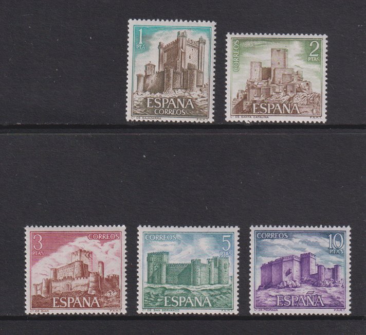 Spain  #1720-1724  MNH  1972  castles