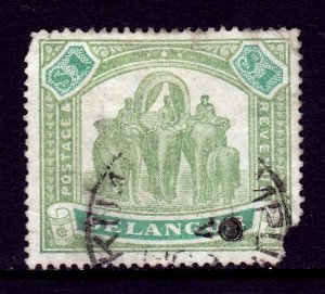 Malaya (Selangor) - Scott #36 - Used - Spacefiller with faults - SCV $150