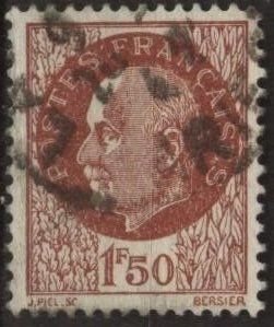 France 440 (used) 1.50fr Pétain, dull red brn (1942)