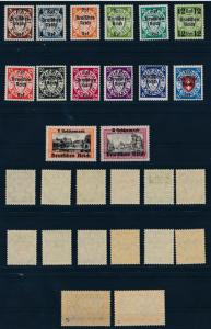 [37166] Germany Reich 1939 Danzig Overprints MNH VF Original gum! Mi#716-29