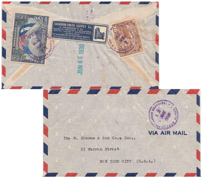 Salvador 1938 Postal History