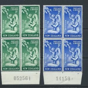 New Zealand B34-5 number blocks.  2018 CV $2.40+