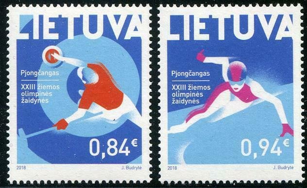 HERRICKSTAMP NEW ISSUES LITHUANIA PyeongChang 2018 Olympics