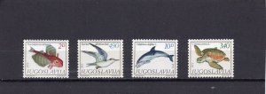 YUGOSLAVIA 1980 MARINE LIFE SET OF 4 STAMPS MNH