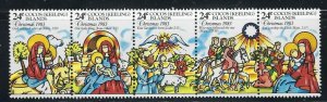 Cocos Is 107 MNH 1983 Christmas strip of 5 (fe7549)