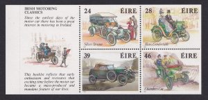 Ireland  #736-739a  MNH  booklet pane classic automobiles