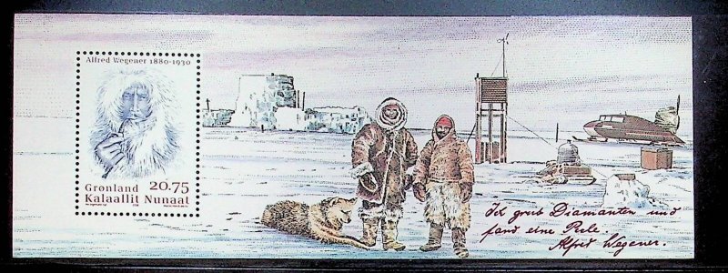 GREENLAND Sc 475a NH SOUVENIR SHEET OF 2006 - SCIENTIST - DOGS - Sc$8 - (WS25)