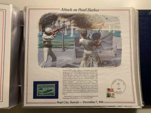 the history of American stamp panel: Attack on Pearl Harbor