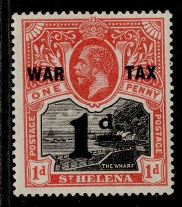 ST. HELENA GV SG88, 1d + 1d black & carmine-red, M MINT.