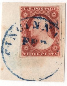 U.S. - 10 - with Blue Cincinnati cancel - Very Fine  - Used