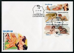 CENTRAL AFRICA 2023 PINUPS SHEET FIRST DAY COVER