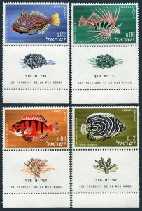 Israel 246-249-tab, MNH. Mi 291-294 zf. Red Sea Fish 1963. Undulate triggerfish.