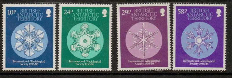 BRITISH ANTARCTIC TERR. SG151/4 1987 GLACIOLOGICAL SOCIETY MNH