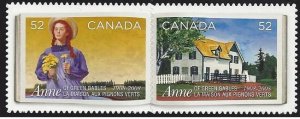 Canada #2278i MNH die cut se-tenant pair, Anne of Green Gables, issued 2008