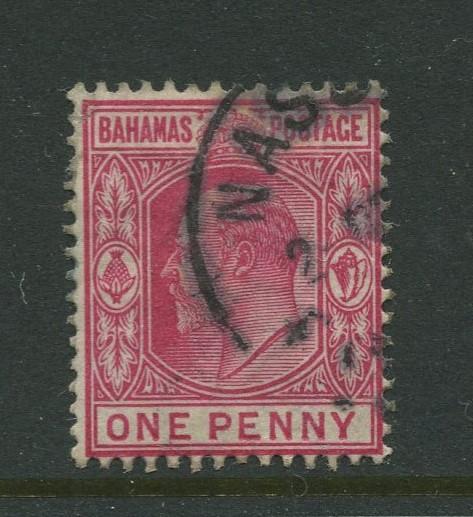 Bahamas -Scott 37 - Definitive - KEVII -1902 - FU - Single 1p Stamp