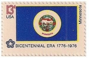 US 1664 State Banners Minnesota 13c single MNH 1976