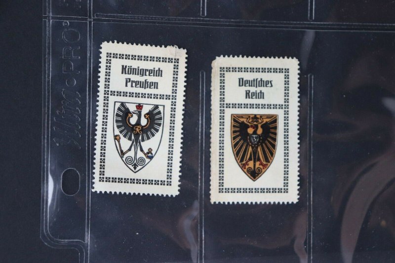 German State House emblem Shield crest set 12 Bavaria Germany City Poster Stamp