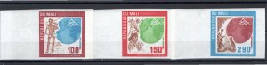 Mali 1975 MNH Sc C251-3 IMPERFORATE