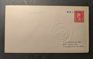 Vintage USS-S48 Department of the Navy Embossed cover to Philadelphia PA