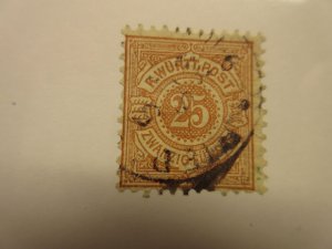 German States WURTTEMBERG Scott 62 USED Lot11 Cat $12