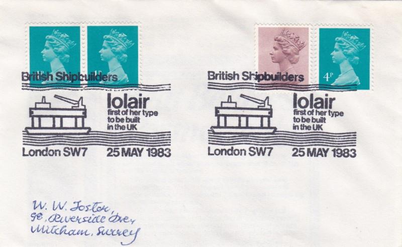 GB 1983 British Shipbuilders Iolair Special Cancel Cover VGC