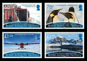 2021/11- BRITISH ANTARCTIC - ENVIRONMENTAL PROTECT  4V complet set MNH**TA