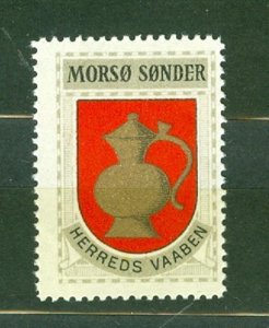 Denmark. Poster Stamp 1940/42. Mnh. District: Morso Sonder. Coats Of Arms. Jug