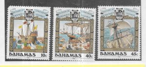 Bahamas #688-690 Columbus Ships set  (MNH) CV$725
