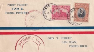 1929, 1st Flt., FAM-6, Port-au-Prince, Haiti to San Juan, PR, See Remark (41864)