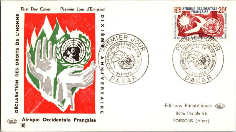 French West Africa, Worldwide First Day Cover