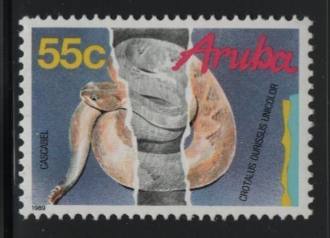 Aruba 1989 MNH Sc 51 55c Crotalus durissus unicolor snake