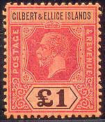 GILBERT & ELLICE #26 Mint Never Hinged, Scott $1,400.00