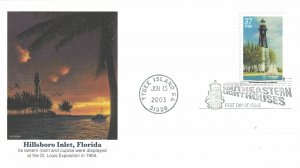 2003 FDC, #3787-3791, 377 Southeastern Lighthouses, Fleetwood (5)