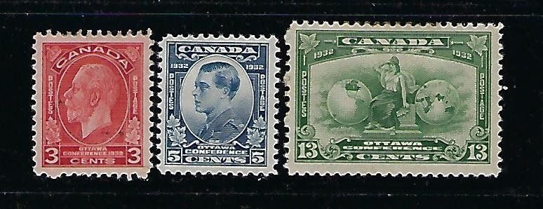 CANADA SCOTT #192-94 1932 IMPERIAL ECONOMIC CONFERENCE-  MINT HINGED