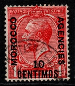 MOROCCO AGENCIES SG130 1914 10c on 1d SCARLET FINE USED