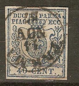 Italy Parma 11 Mi 11 I Used VF Signed 1858 SCV $550.00