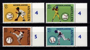 Netherlands Antilles 1984 50th Anniv. Curaçao Baseball Fed., Marginal Set [Mint]