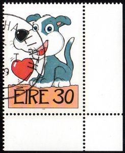 Ireland 1999 used Sc #1161 30p Dog margin copy