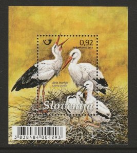 SLOVENIA #900 STORKS S/S MNH