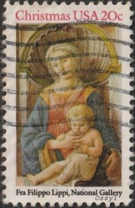 US #2107 1984 20c Madonna & Child by Fra Filippo Lippi  Christmas USED-Fine-NH.