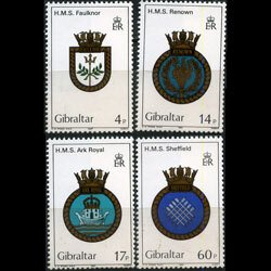 GIBRALTAR 1983 - Scott# 449-52 Navy Crest Set of 4 NH