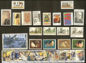 U.S. 1973 Commemorative Year Set 34 MNH Stamps