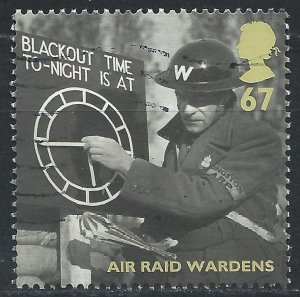 Great Britain 2010 - 67p Britain Alone (Air Raid Wardens) - SG3078 used