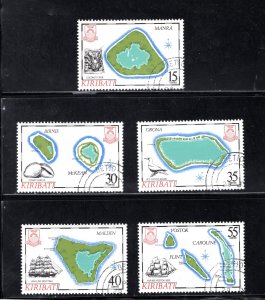 Kiribati  #475-479   VF, Used, CV $ 12.40 .....  3310033