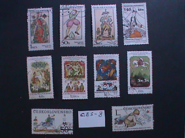 ​CZECHOSLOVAKIA 10- DIFFERENTS LOVELY CARTOONS USED STAMPS VERY FINE CES-8