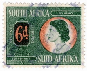 (I.B) South Africa Revenue : Duty Stamp 6d