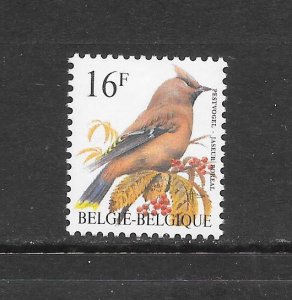 BIRDS - BELGIUM #1447 WAXWING MNH