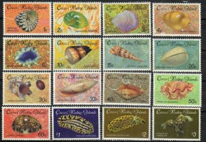 Cocos Islands Stamp 135-150  - Seashells